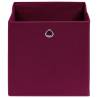 Stylish Dark Red Storage Boxes - 10 pcs Non-woven Fabric