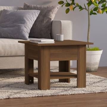 Stylish Brown Oak Coffee Table 55x55 cm - Hipomarket