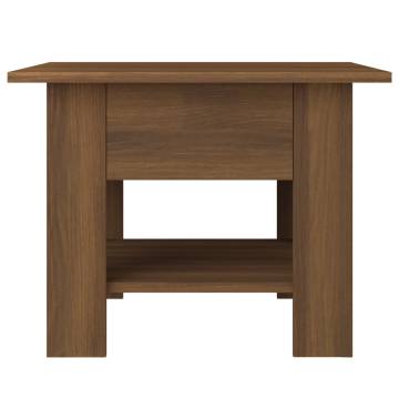 Stylish Brown Oak Coffee Table 55x55 cm - Hipomarket