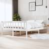 Bed Frame White Solid Wood 140x200 cm Colour white Size 140 x 200 cm 