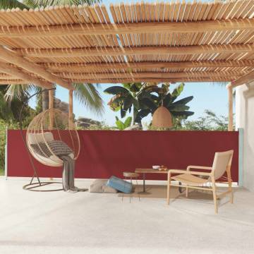 Patio Retractable Side Awning 117x600 cm Red | HipoMarket UK