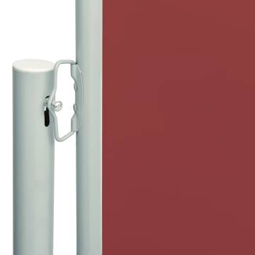 Patio Retractable Side Awning 117x600 cm Red | HipoMarket UK