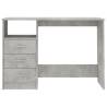 Modern Concrete Grey Desk with Drawers - 110x50 cm