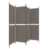 4-Panel Anthracite Room Divider - 200x180 cm Fabric