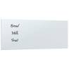 Wall-Mounted Magnetic Board - White Tempered Glass 50x20 cm