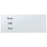 Wall-Mounted Magnetic Board - White Tempered Glass 50x20 cm