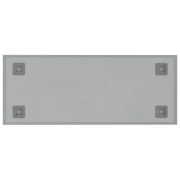 Wall-Mounted Magnetic Board - White Tempered Glass 50x20 cm