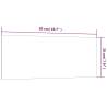 Wall-Mounted Magnetic Board - White Tempered Glass 50x20 cm