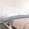 Wall Headboard White 204x3x60 cm Solid Wood Pine Colour white Size 204 x 60 cm Quantity in Package 1 