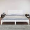 Elegant White Wall Headboard - Solid Pine - 204x3x60 cm