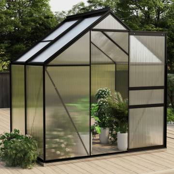 Greenhouse Anthracite Aluminium 2.47 m² - Ideal for Hobby Gardening