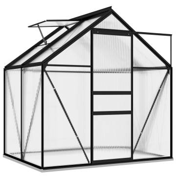 Greenhouse Anthracite Aluminium 2.47 m² - Ideal for Hobby Gardening