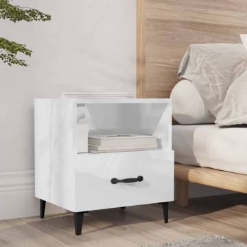 High Gloss White Bedside Cabinet | Stylish & Functional Storage