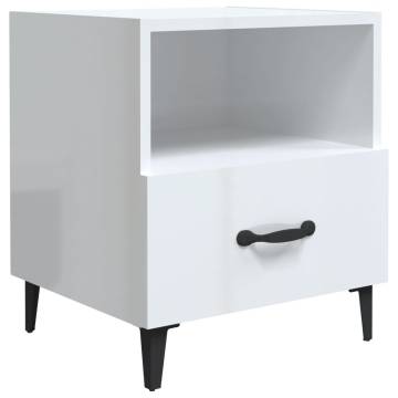 High Gloss White Bedside Cabinet | Stylish & Functional Storage