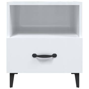 High Gloss White Bedside Cabinet | Stylish & Functional Storage