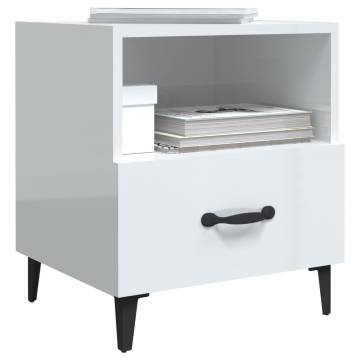 High Gloss White Bedside Cabinet | Stylish & Functional Storage