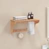 Rustic Towel Rack - Solid Walnut Wood | 60x30x35 cm