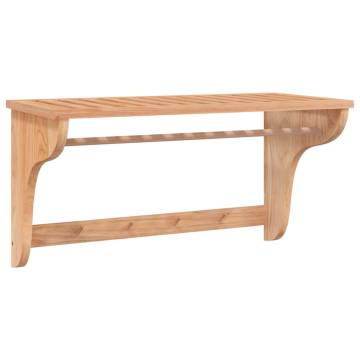 Rustic Towel Rack - Solid Walnut Wood | 60x30x35 cm