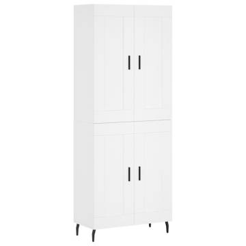 Stylish Highboard White 69.5x34x180 cm - Hipomarket