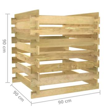 Slatted Garden Composter 90x90 cm - Durable Pinewood