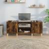 Smoked Oak Record Cabinet - Stylish Storage & Display | HipoMarket