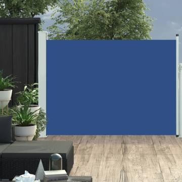 Patio Retractable Side Awning 100x500 cm - Blue - HipoMarket