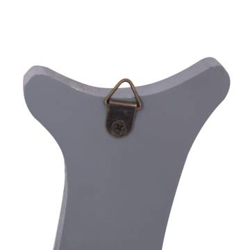 Wall Mounted Coat Rack WELCOME Grey - Functional & Stylish