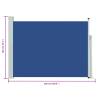 Patio Retractable Side Awning 100x500 cm - Blue - HipoMarket