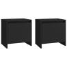 Elegant Black Bedside Cabinets Set - 2 pcs - HipoMarket