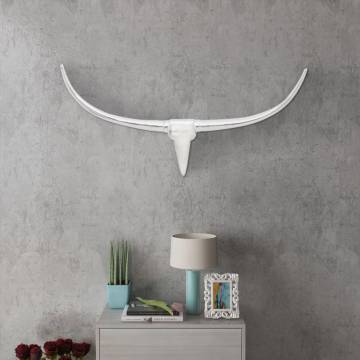 Wall Mounted Aluminium Bull’s Head Decoration - 96 cm Silver