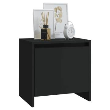 Elegant Black Bedside Cabinets Set - 2 pcs - HipoMarket