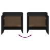 Elegant Black Bedside Cabinets Set - 2 pcs - HipoMarket