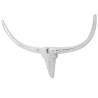 Wall Mounted Aluminium Bull’s Head Decoration - 96 cm Silver