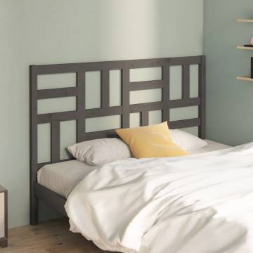 Grey Solid Pine Bed Headboard - Stylish Design | HipoMarket