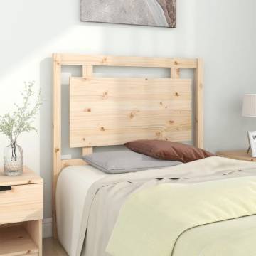 Rustic Solid Pine Wood Bed Headboard - 95.5x4x100 cm