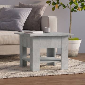 Stylish Concrete Grey Coffee Table | 55x55x42 cm - HipoMarket