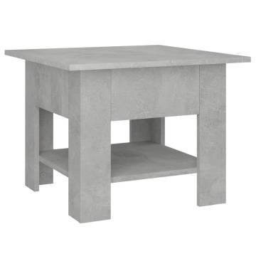 Stylish Concrete Grey Coffee Table | 55x55x42 cm - HipoMarket