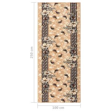 Elegant Beige Runner Rug 100x250 cm - Perfect for Any Room