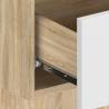 Wall-Mounted Bedside Cabinet - White & Sonoma Oak | Hipomarket