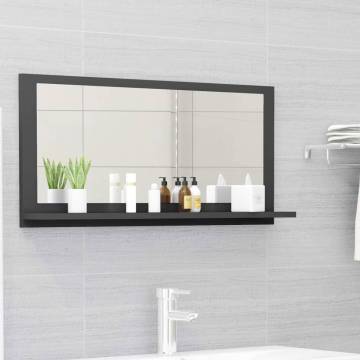 Stylish Grey Bathroom Mirror - 80x10.5x37 cm | HipoMarket