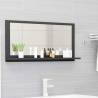 Bathroom Mirror Grey 80x10.5x37 cm Engineered Wood Colour grey Size 80 x 10.5 x 37 cm Quantity in Package 1 