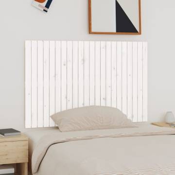 Elegant White Wall Headboard - Solid Pine Wood 140x3x90 cm