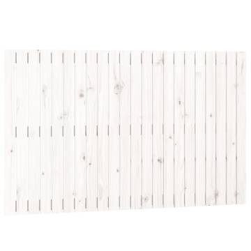 Elegant White Wall Headboard - Solid Pine Wood 140x3x90 cm