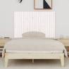 Elegant White Wall Headboard - Solid Pine Wood 140x3x90 cm