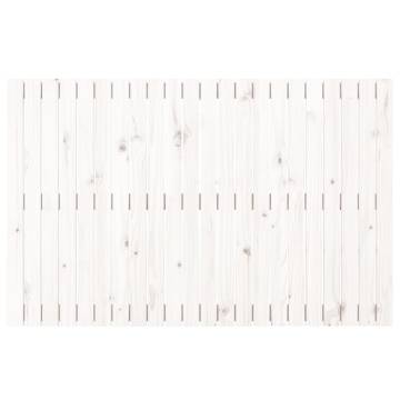 Elegant White Wall Headboard - Solid Pine Wood 140x3x90 cm