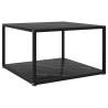 Coffee Table Black 60x60x35 cm Tempered Glass Colour marble black Size 60 x 60 x 35 cm Quantity in Package 1 