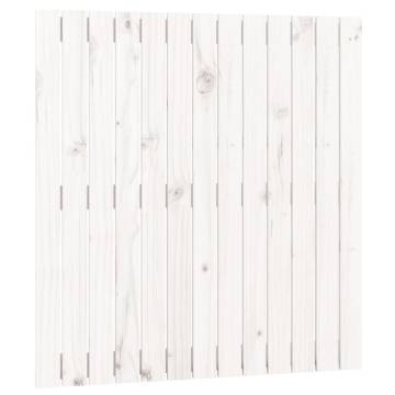 Elegant White Wall Headboard - Solid Pine Wood (82.5x90 cm)