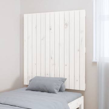 Elegant White Wall Headboard - Solid Pine Wood (82.5x90 cm)