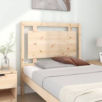 Rustic Solid Pine Wood Bed Headboard - 95.5x4x100 cm