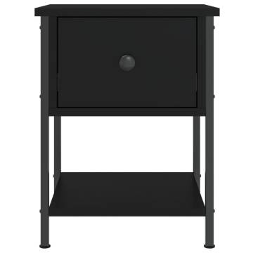 Elegant Black Bedside Table | 34x35.5x45 cm | Hipomarket